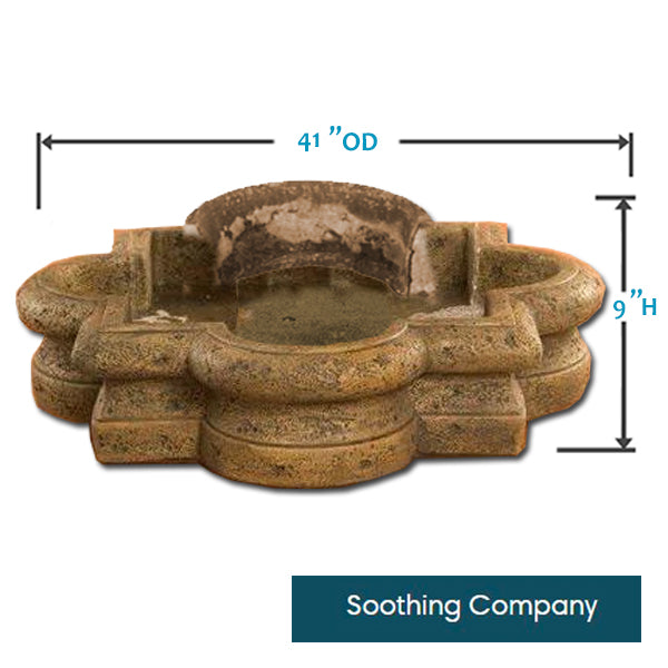 Quatrefoil One Piece Fountain Basin - Small | 41