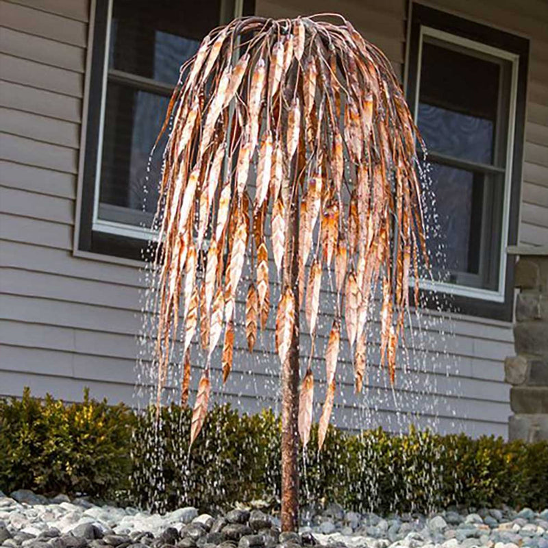 45" Copper Weeping Willow Garden Fountain