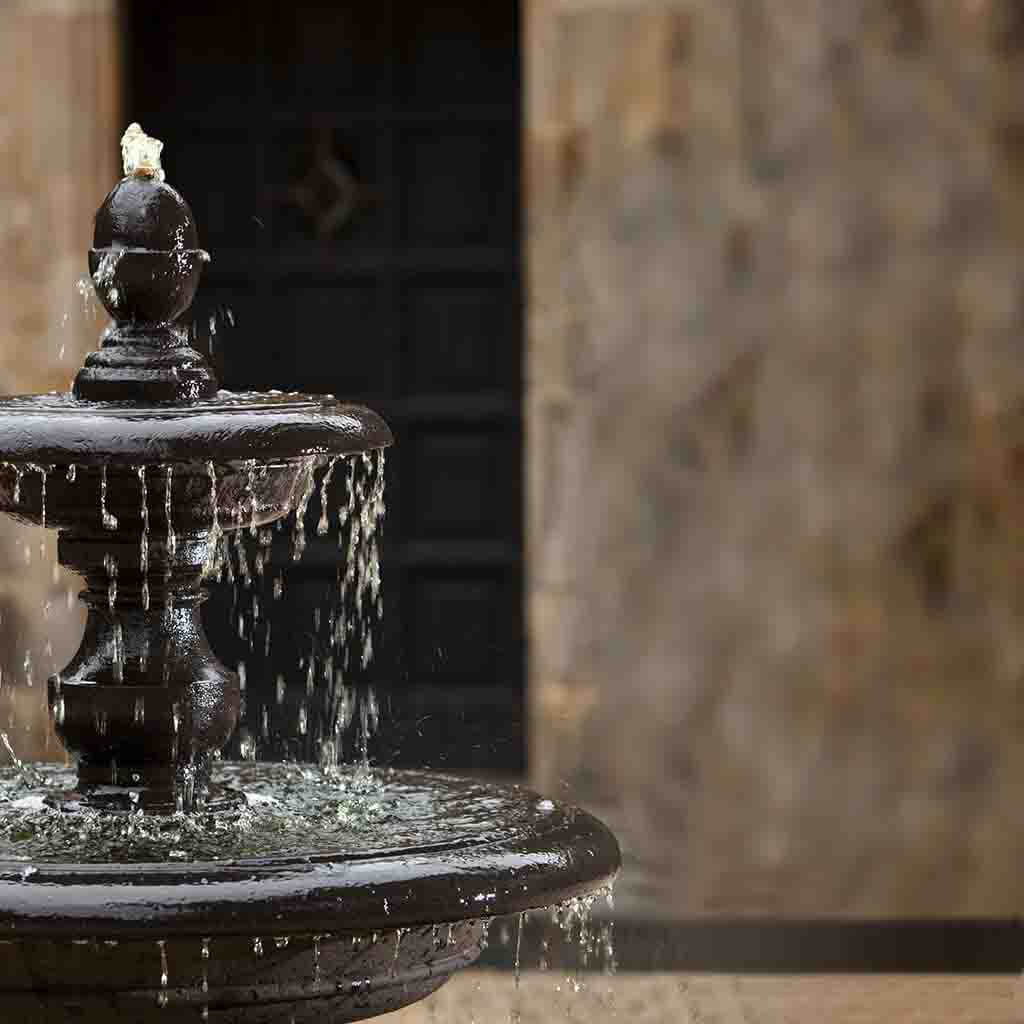 Caterina Tiered Large Outdoor Fountain in Basin