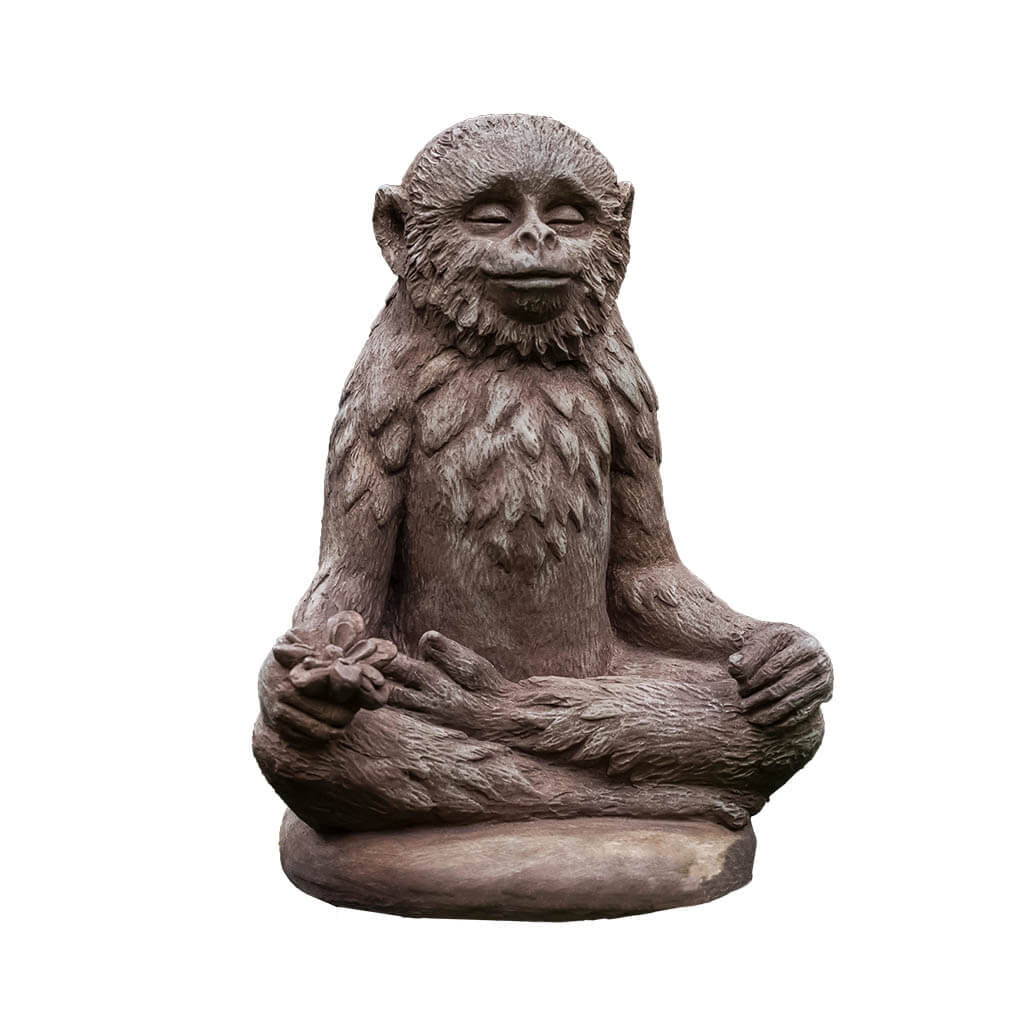 Doobie Cast Stone Garden Statue | Zen Monkey Statue