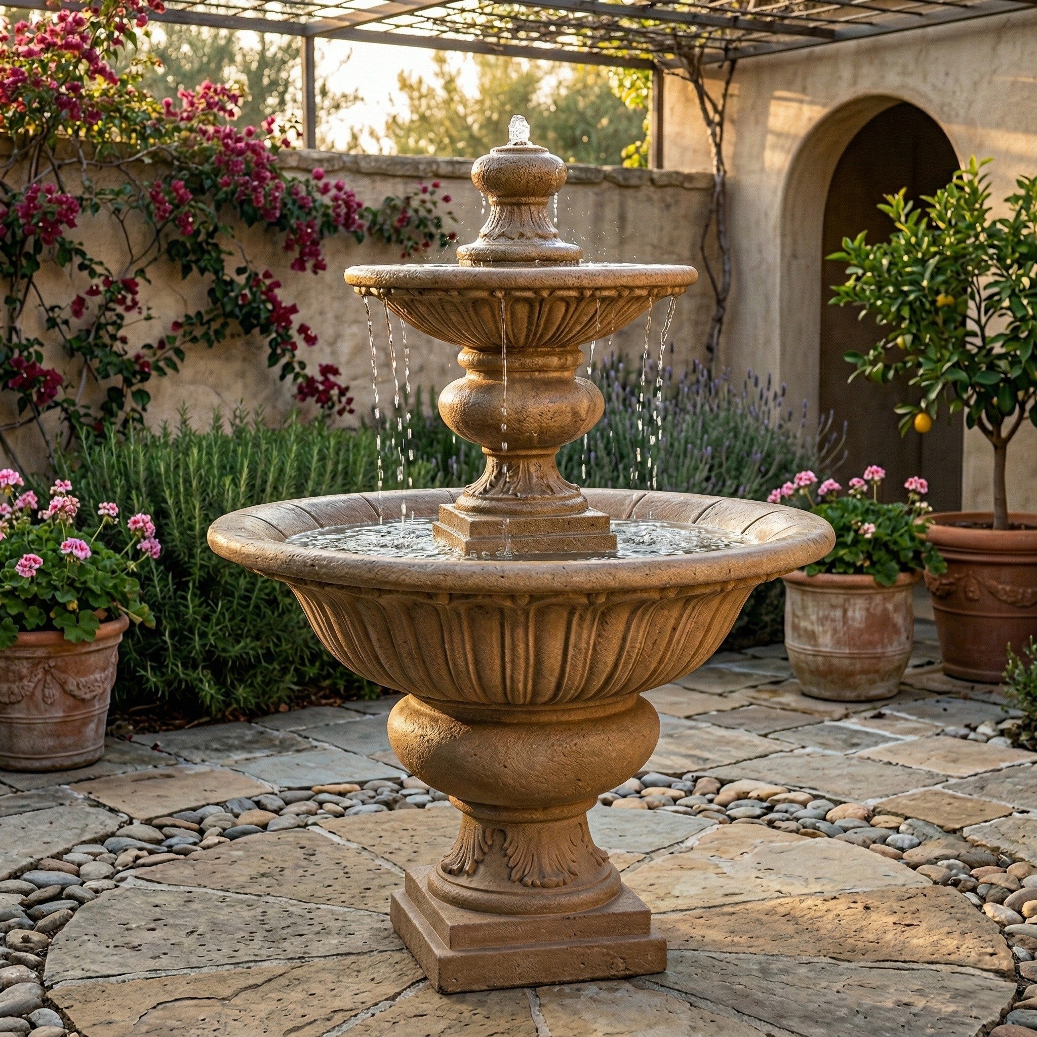 Formal Garden Outdoor Water Fountain