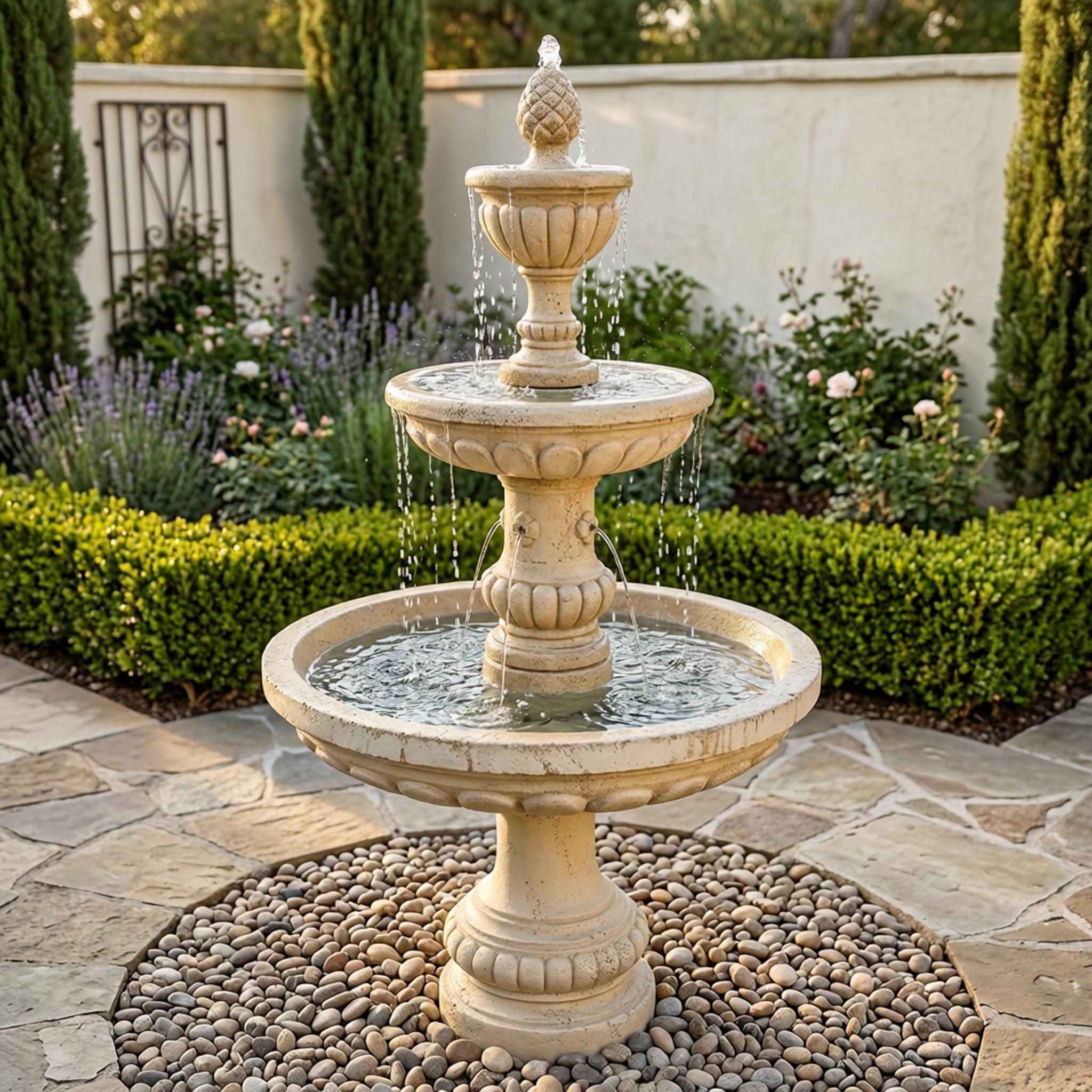 ヴィンテージ　  ムスクフレグランスコロン Mediterranean Fountain with Plumbed Spacer – Soothing Company