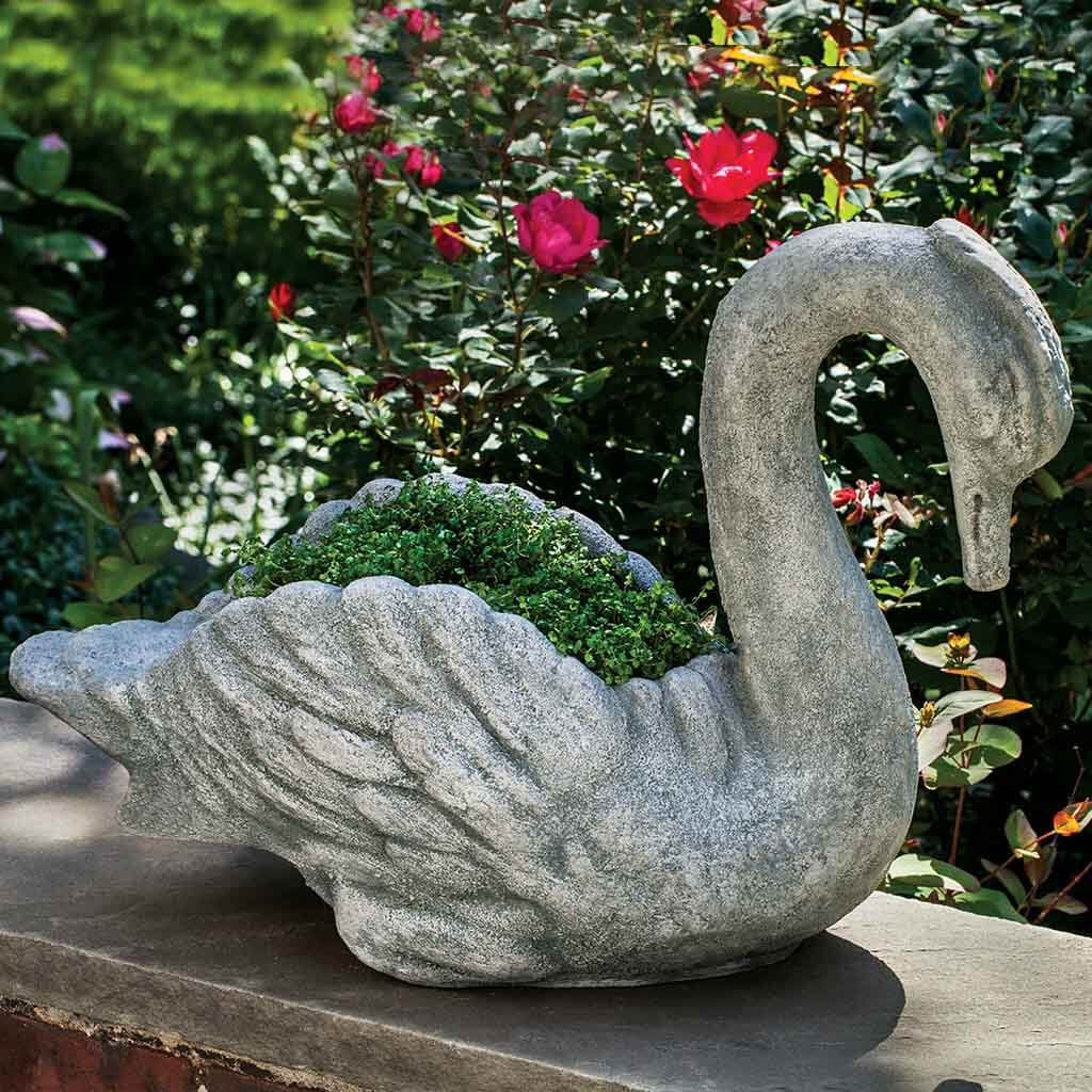large plastic swan planter Campania International Newport Swan