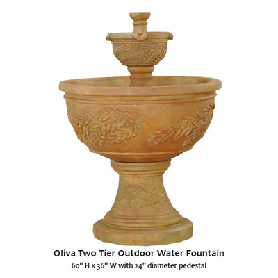 Oliva Two Tier Outdoor Water Fountain