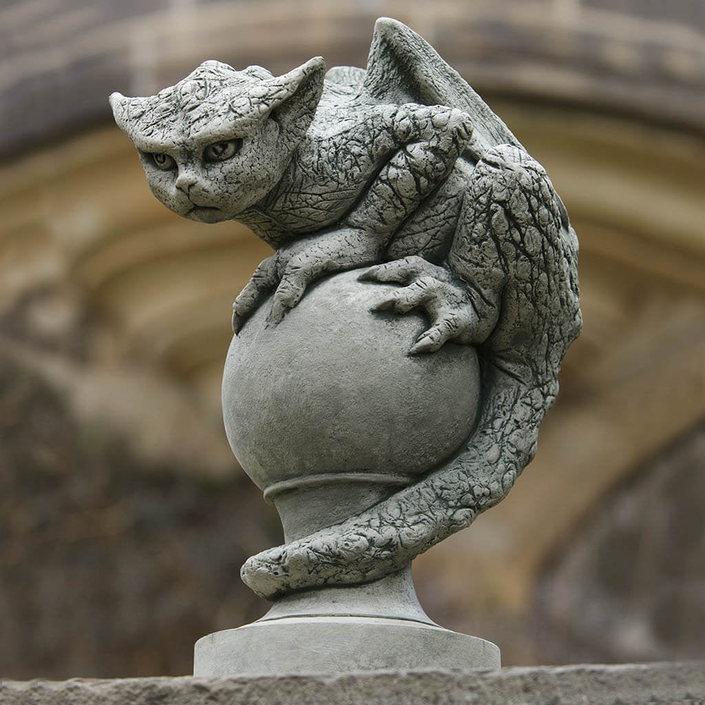 Oscar Cast Stone Garden Statue | Gargoyle Statue