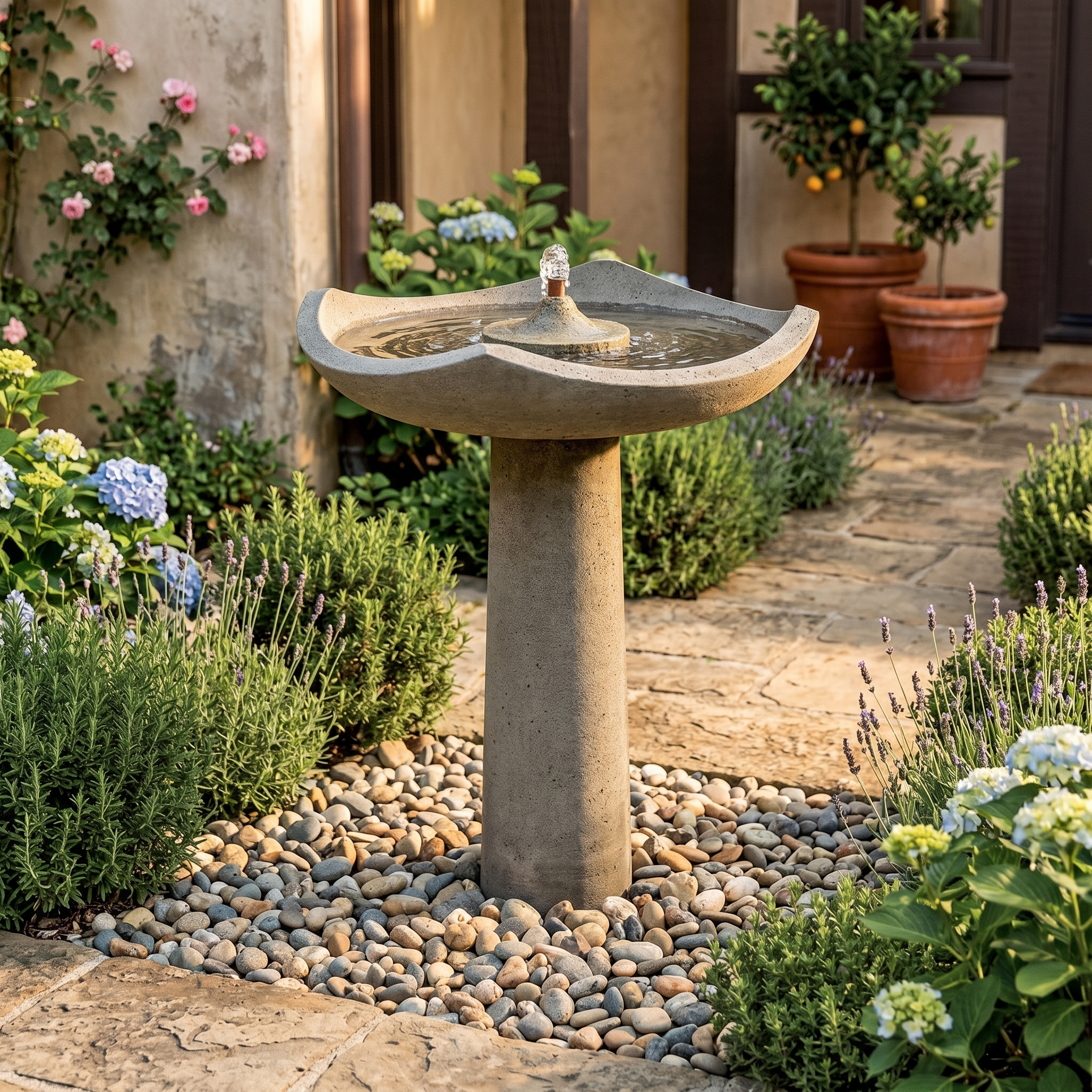 Oslo Modern Birdbath Fountain – Soothing Company