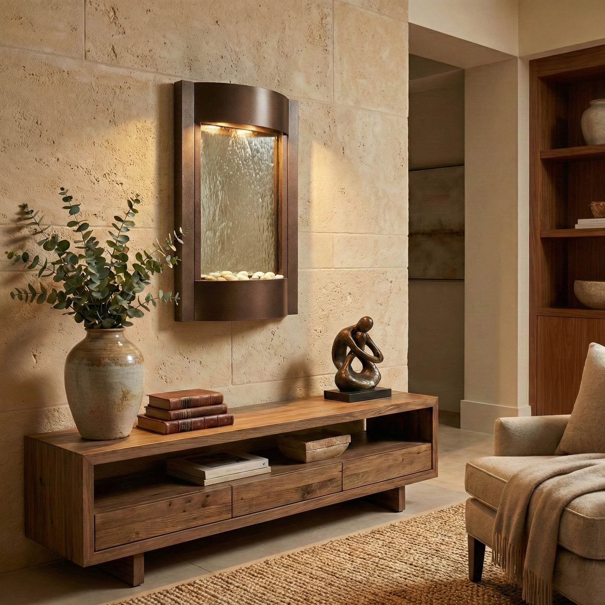 Serene Waters Mirror Wall Fountain