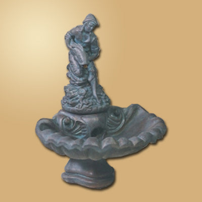 Small One Tier Fountain With Fisher Boy