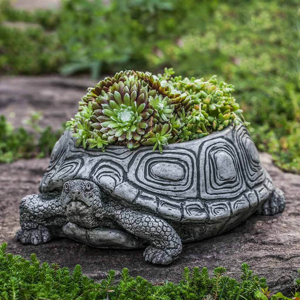 Turtle Cast Stone Garden Planter - Small – Soothing Company