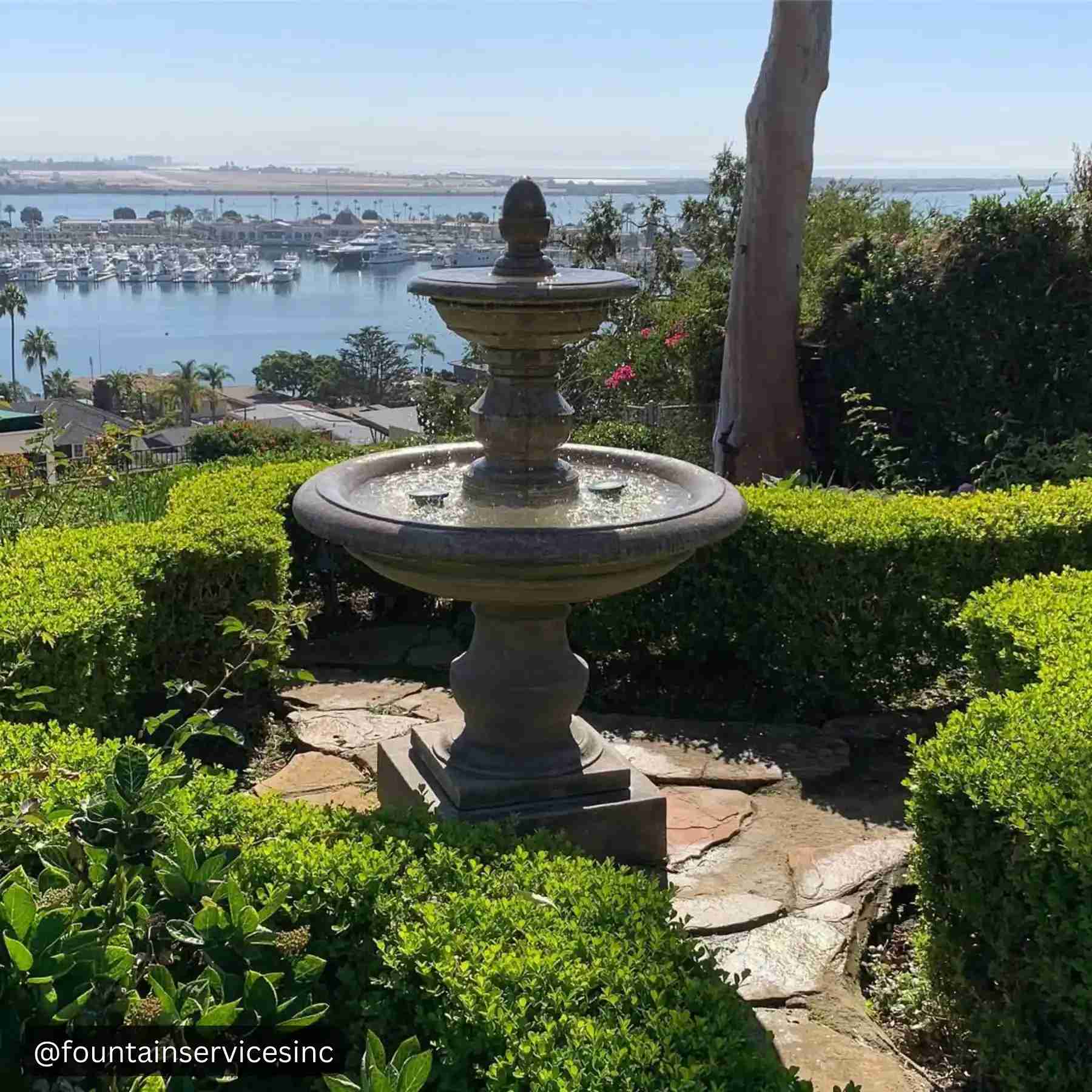 San Pietro Tiered Cast Stone Outdoor Fountain