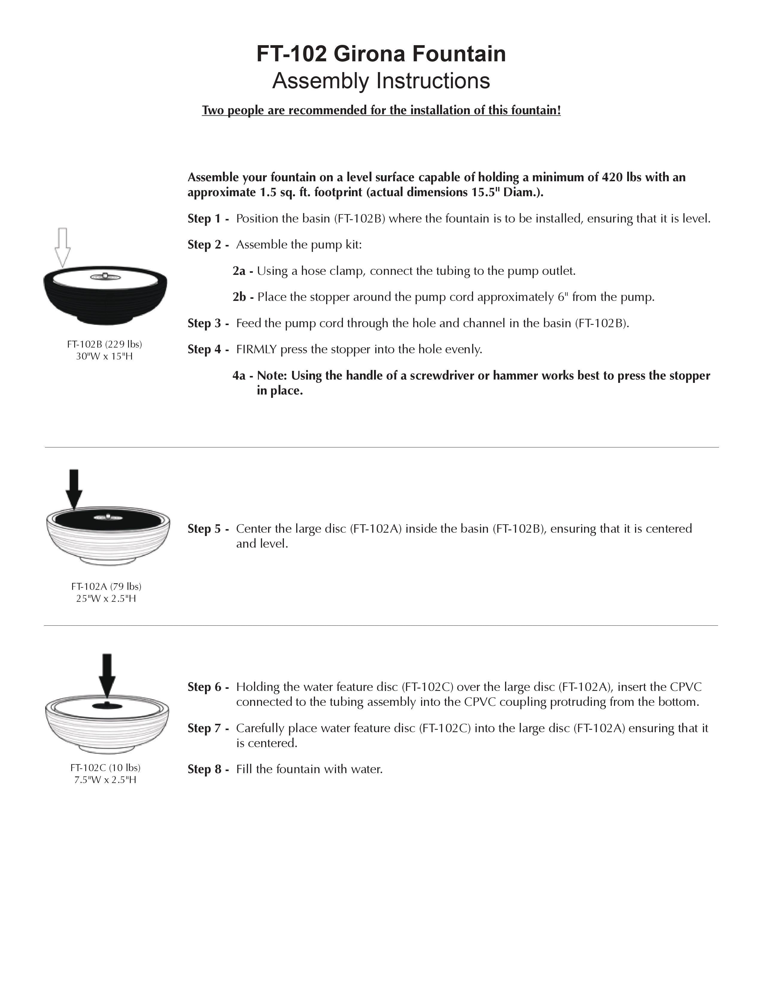 Girona Low Profile Outdoor Garden Fountain