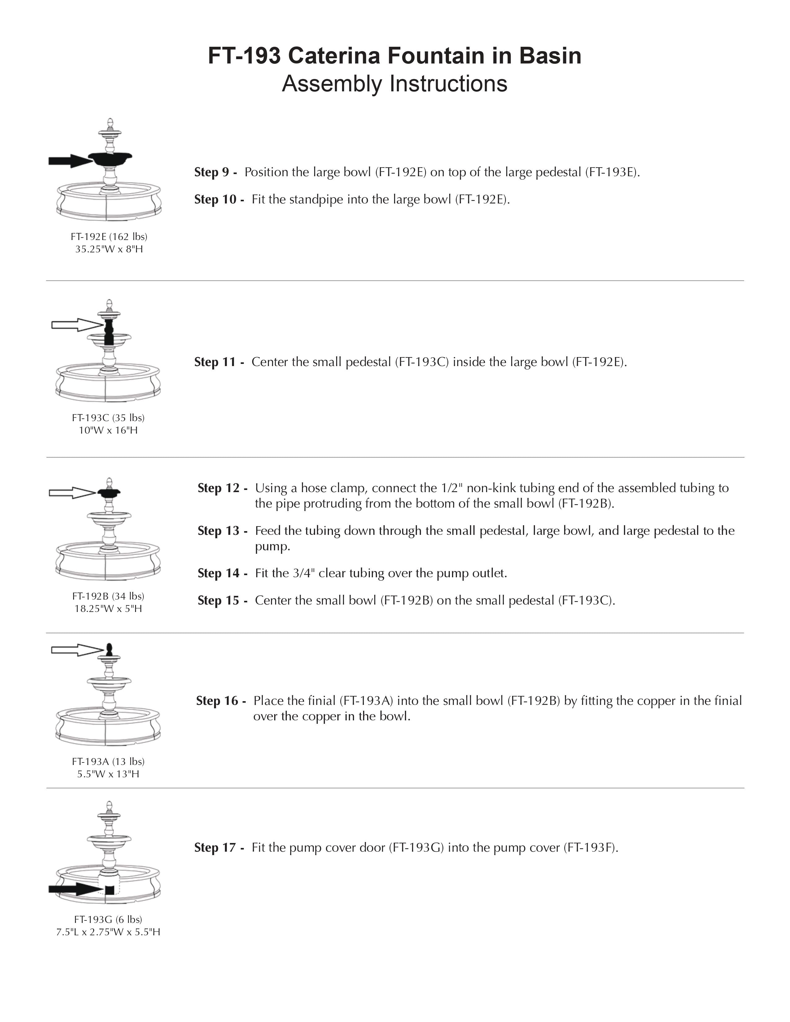 Caterina Tiered Large Outdoor Fountain in Basin