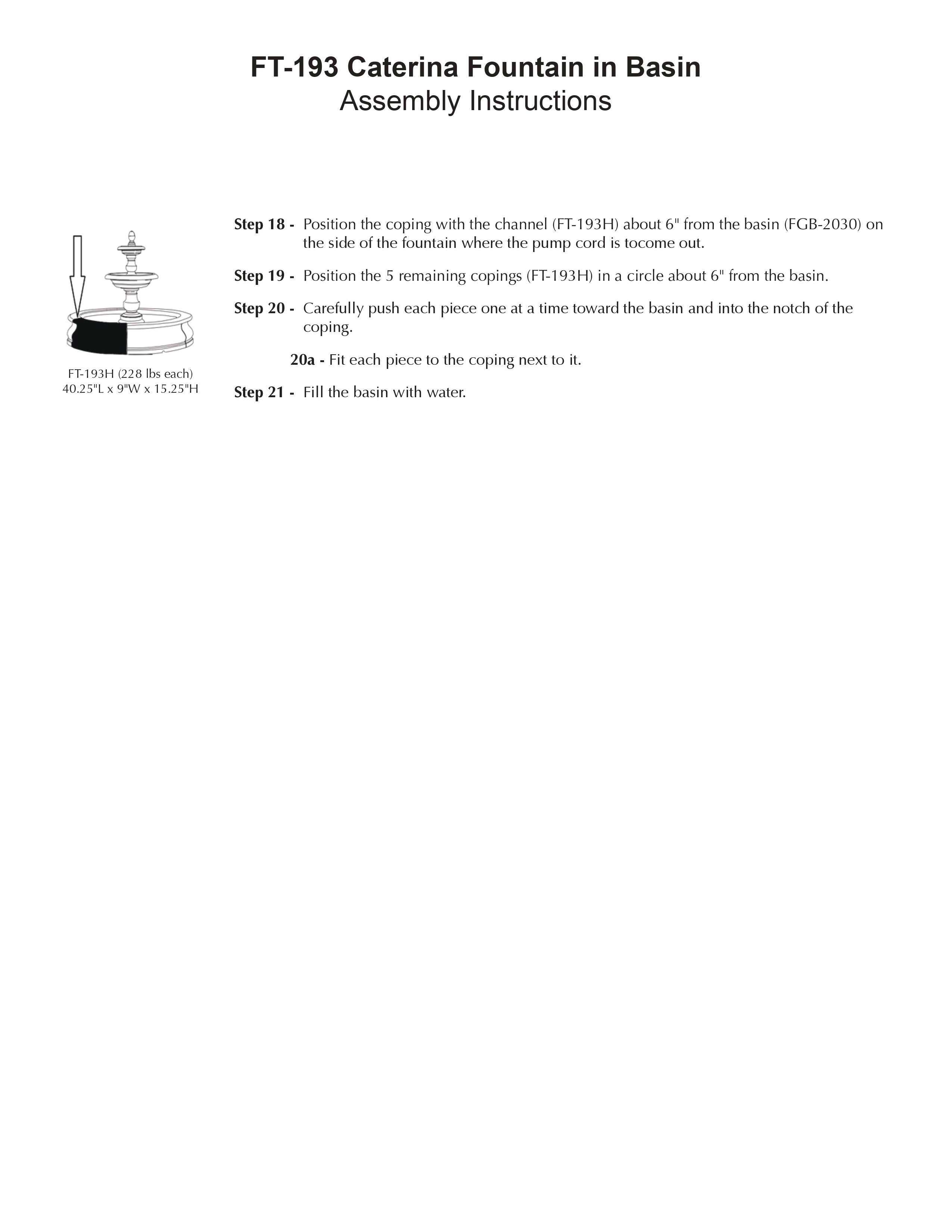 Caterina Tiered Large Outdoor Fountain in Basin