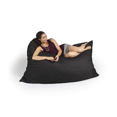 Jaxx Pillow Saxx 5.5 Foot Bean Bag Floor Pillow in Denim Black