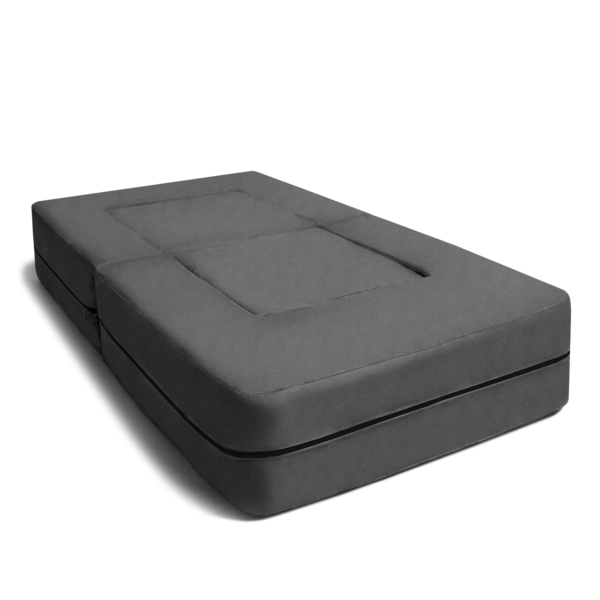 Kids Zipline Convertible Chair & Ottoman - Big Kids Edition - Microsuede