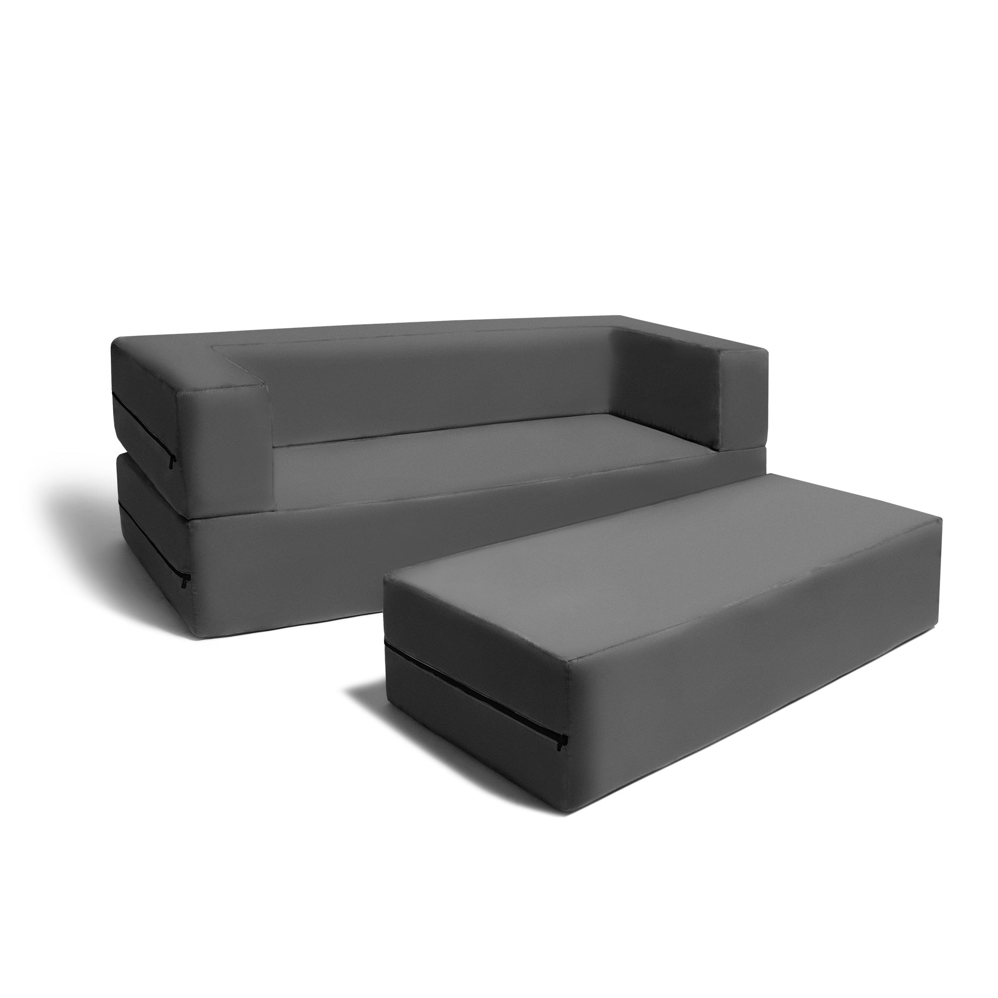 Kids Zipline Convertible Sofa & Large Ottoman