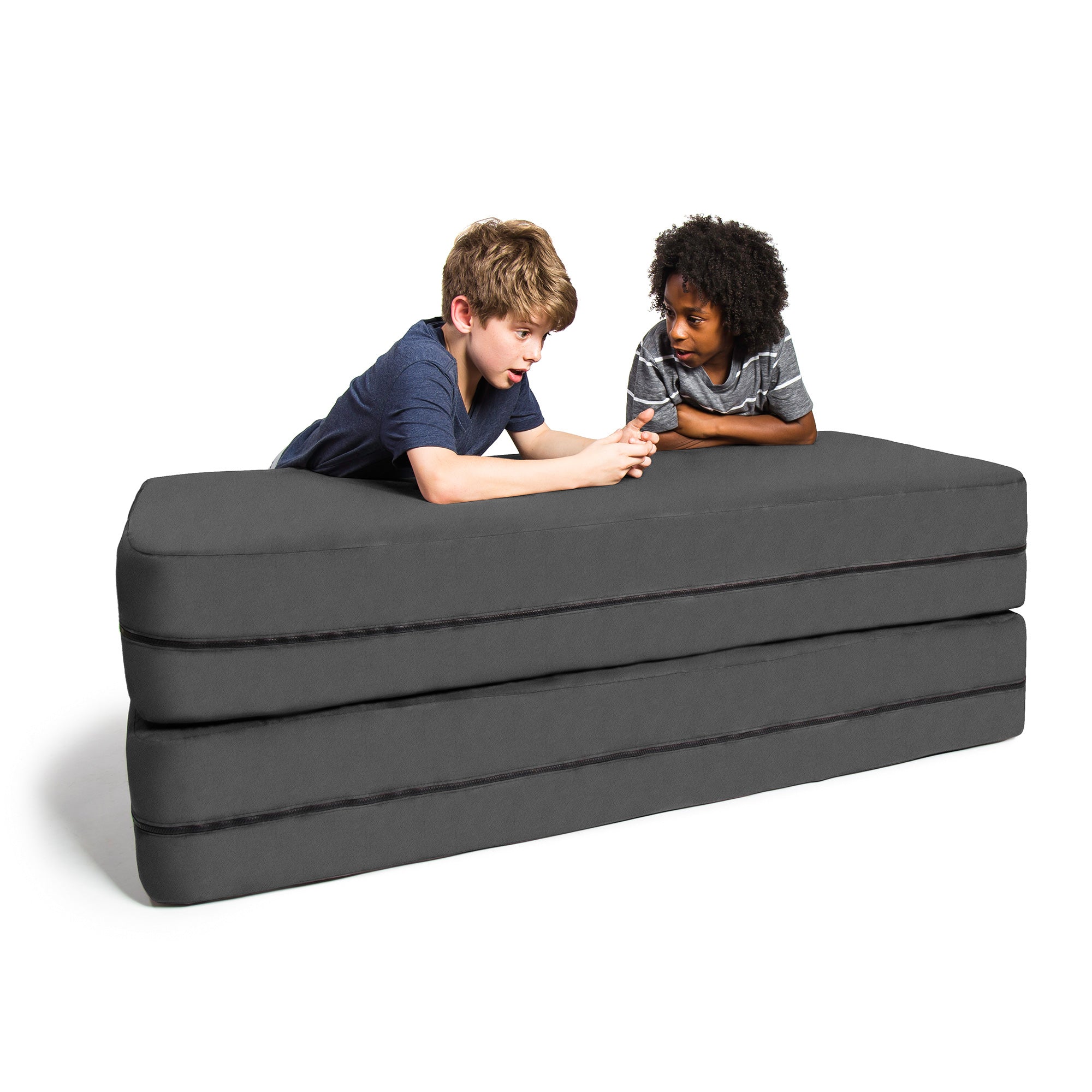Kids Zipline Convertible Sofa & Large Ottoman
