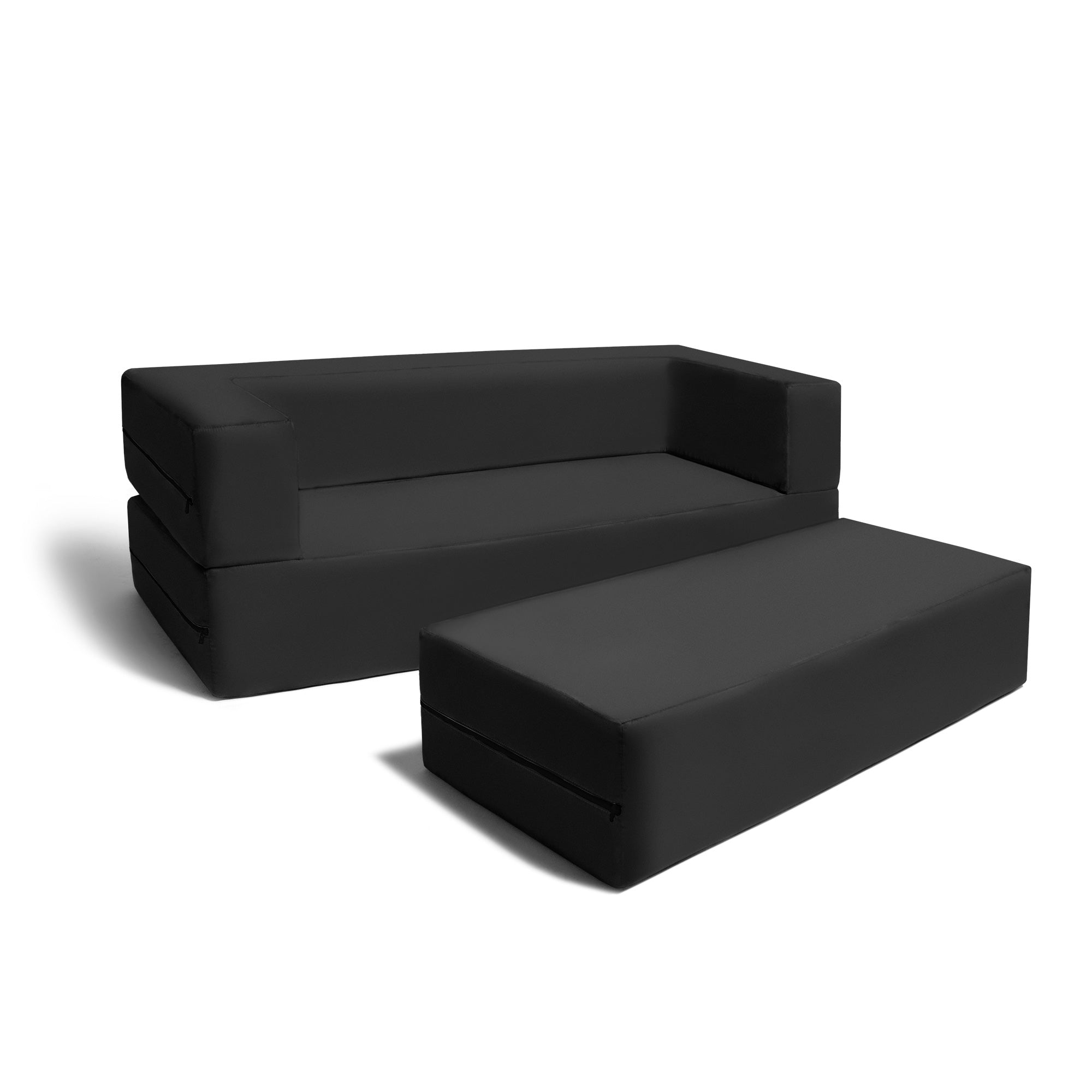 Kids Zipline Convertible Sofa & Large Ottoman