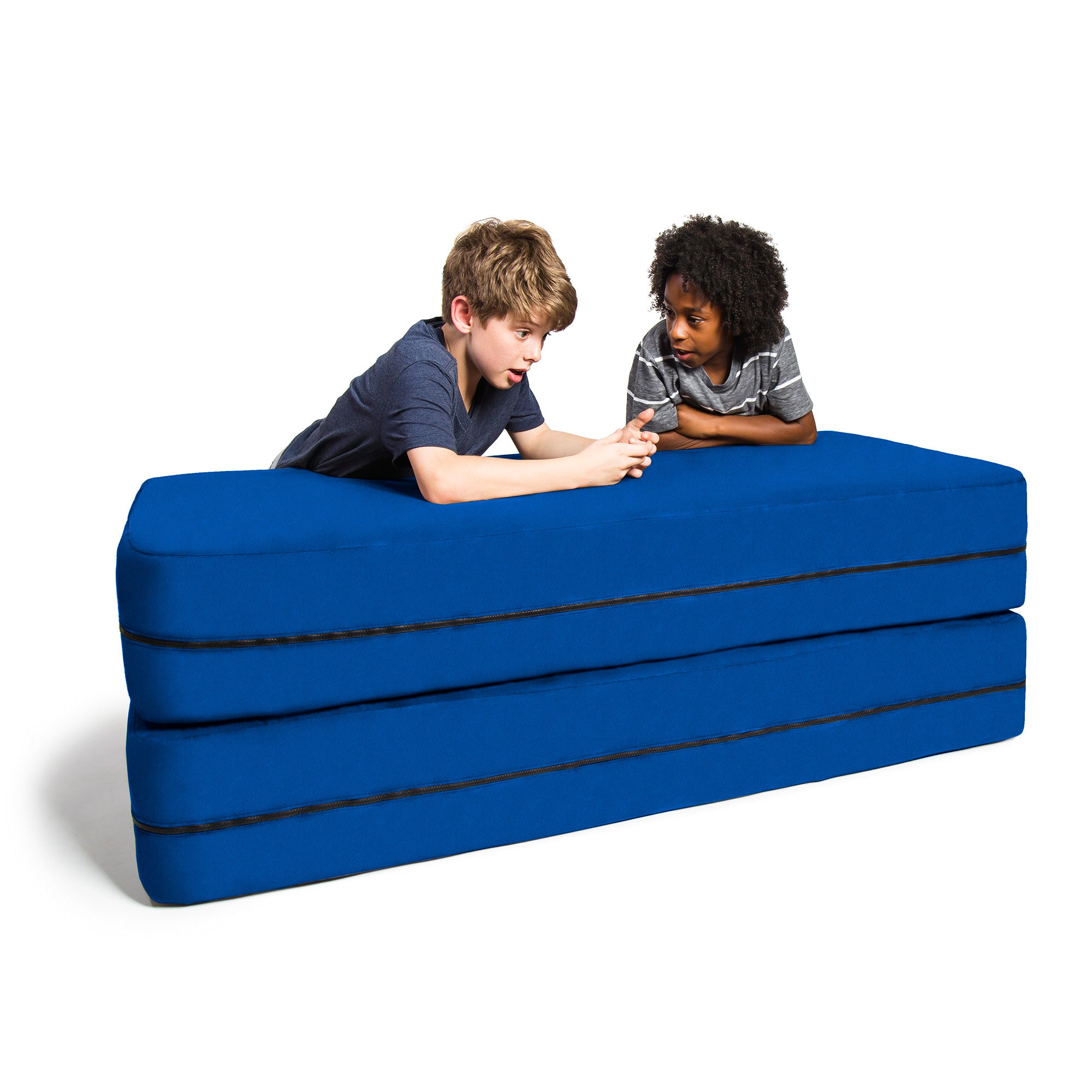 Kids Zipline Convertible Sofa & Large Ottoman