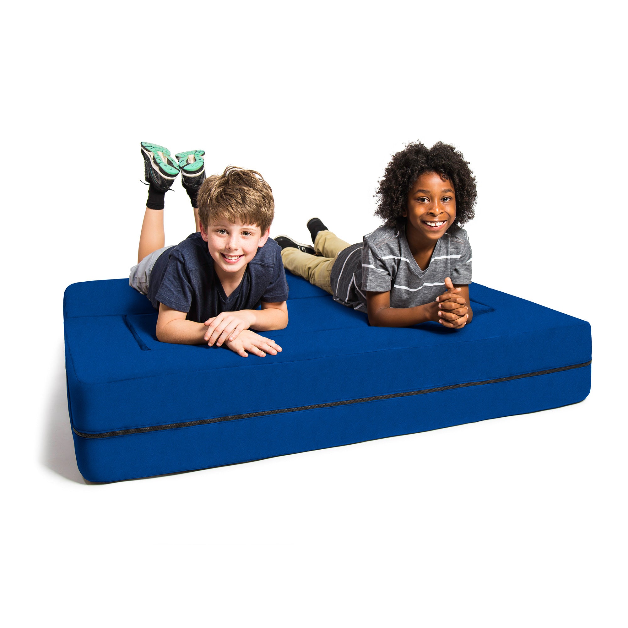 Kids Zipline Convertible Sofa & Large Ottoman