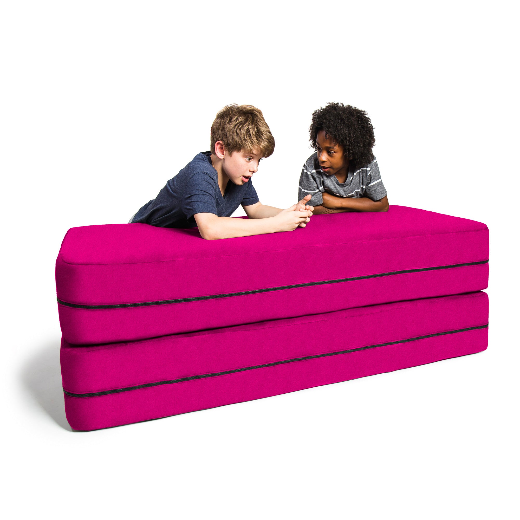 Kids Zipline Convertible Sofa & Large Ottoman