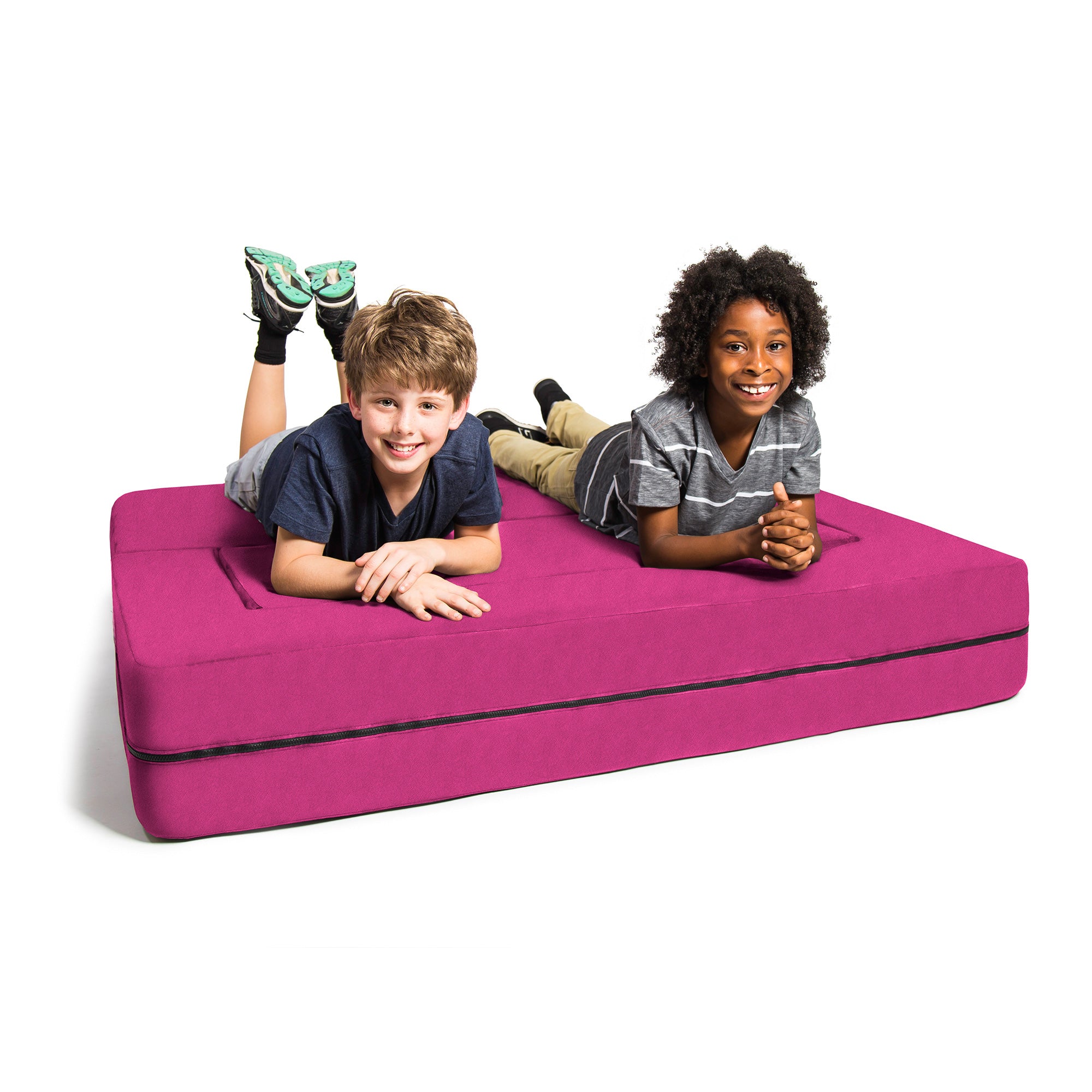 Kids Zipline Convertible Sofa & Large Ottoman