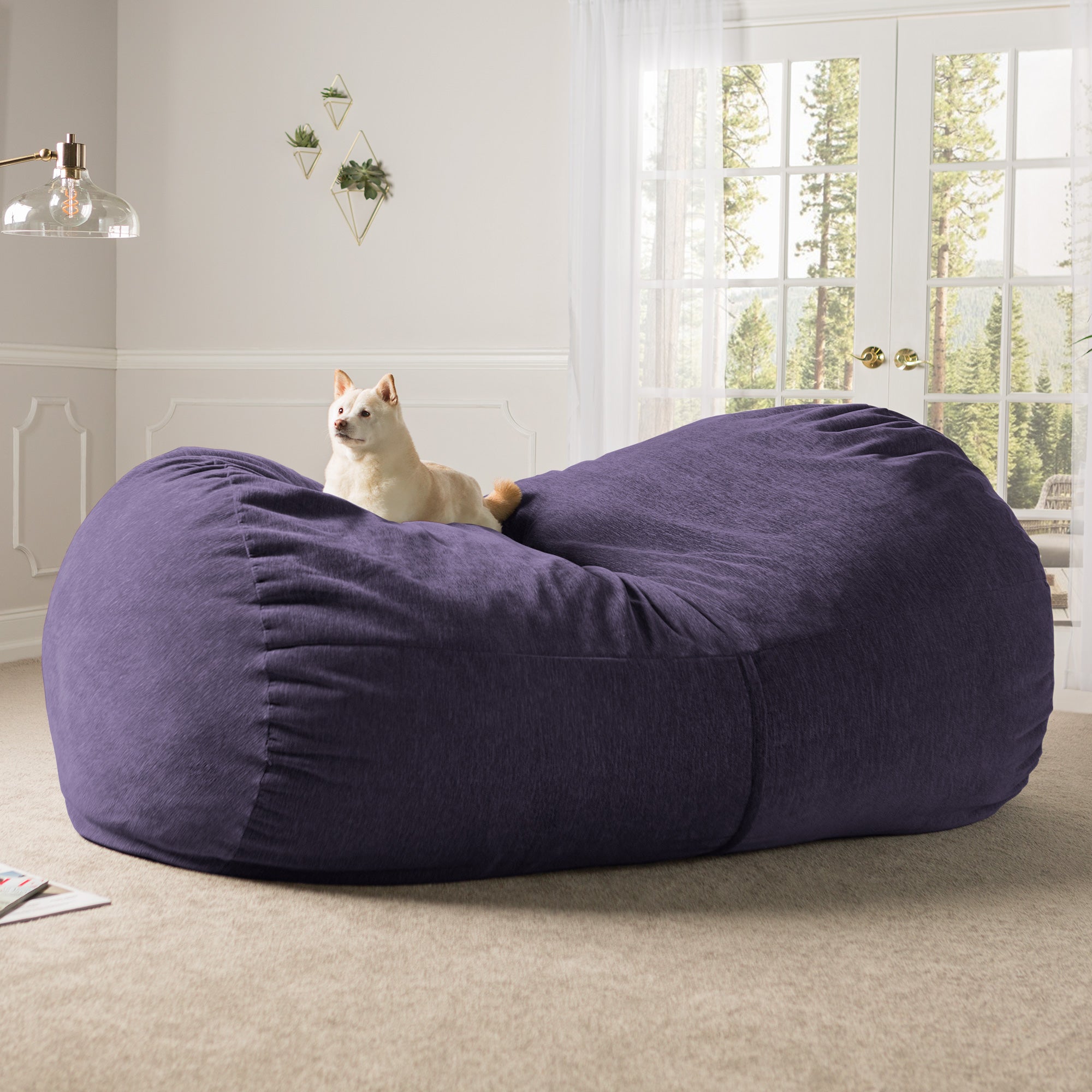 Jaxx 7 Foot Giant Bean Bag Sofa with Premium Chenille Cover