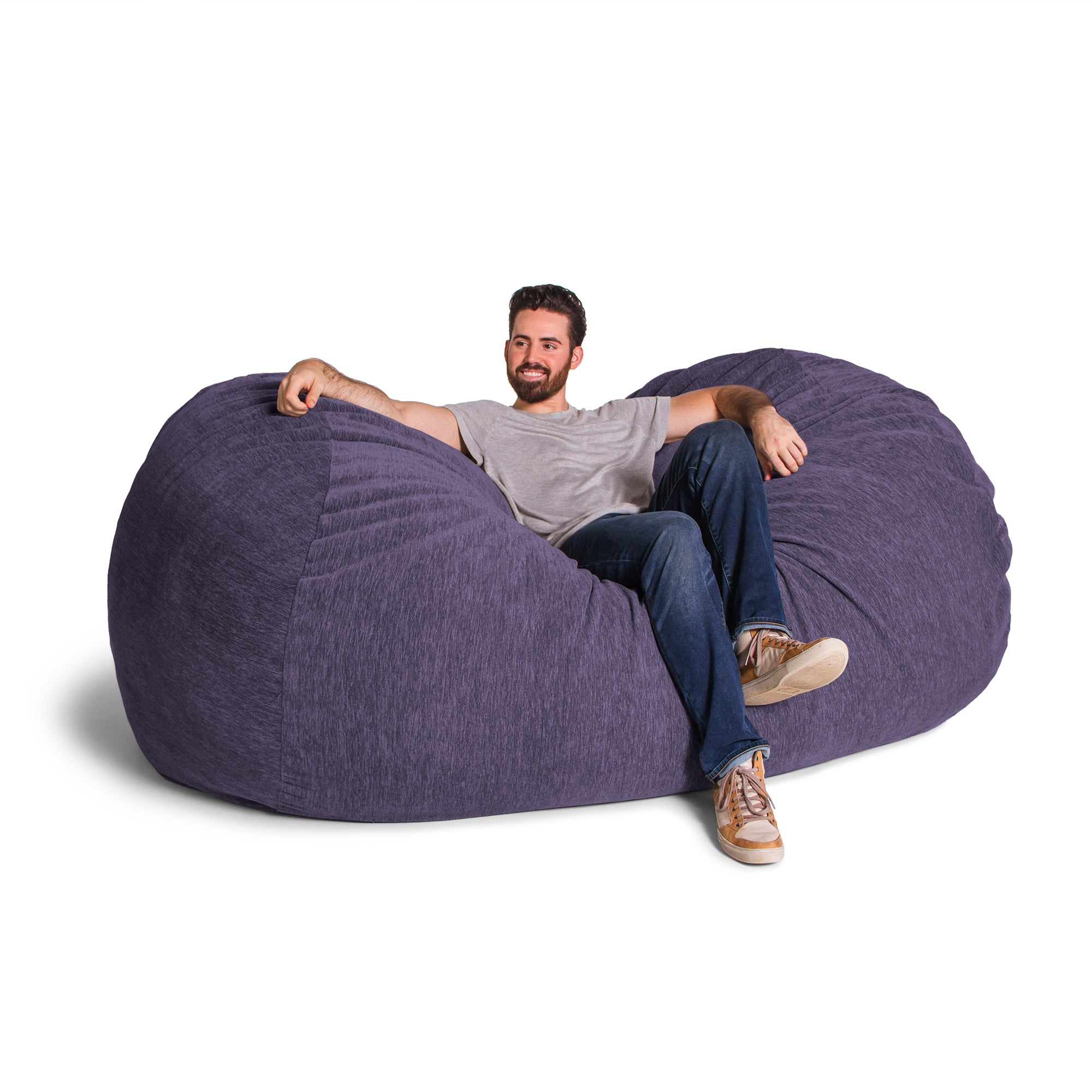 Jaxx 7 Foot Giant Bean Bag Sofa with Premium Chenille Cover
