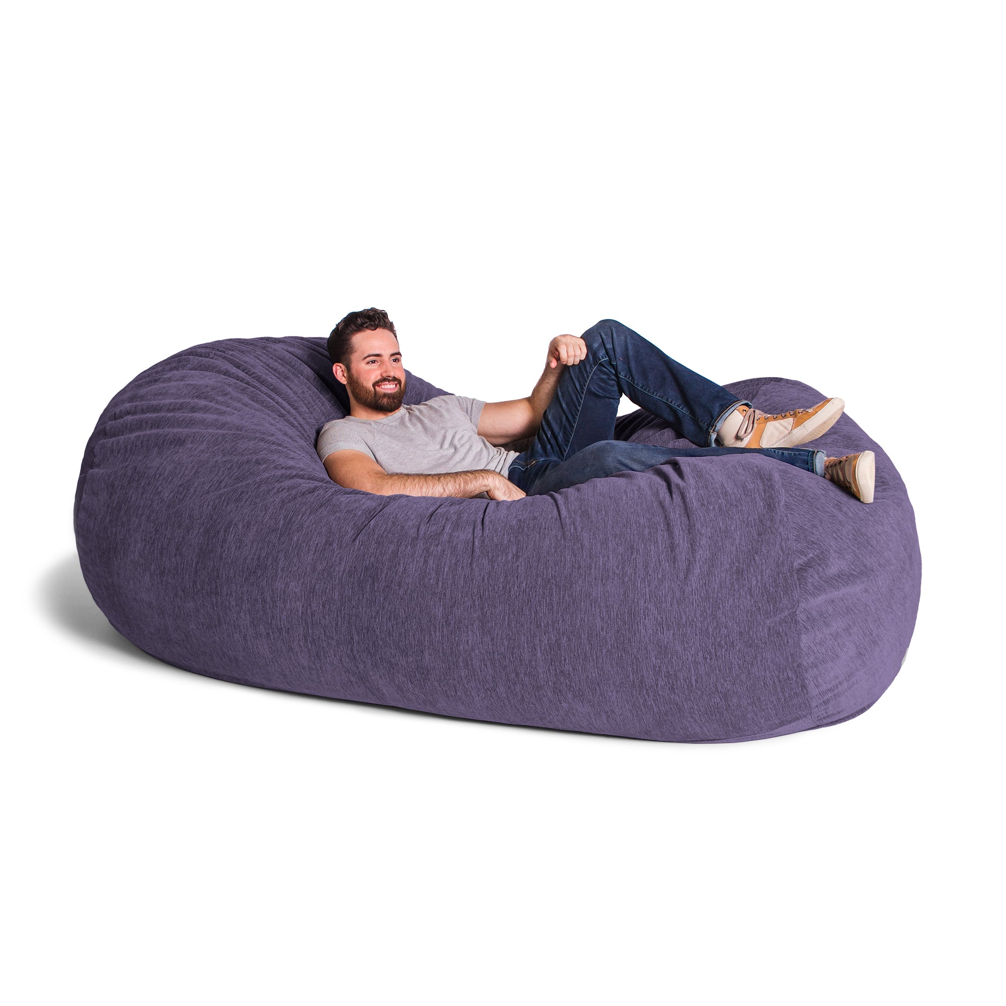 Jaxx 7 Foot Giant Bean Bag Sofa with Premium Chenille Cover