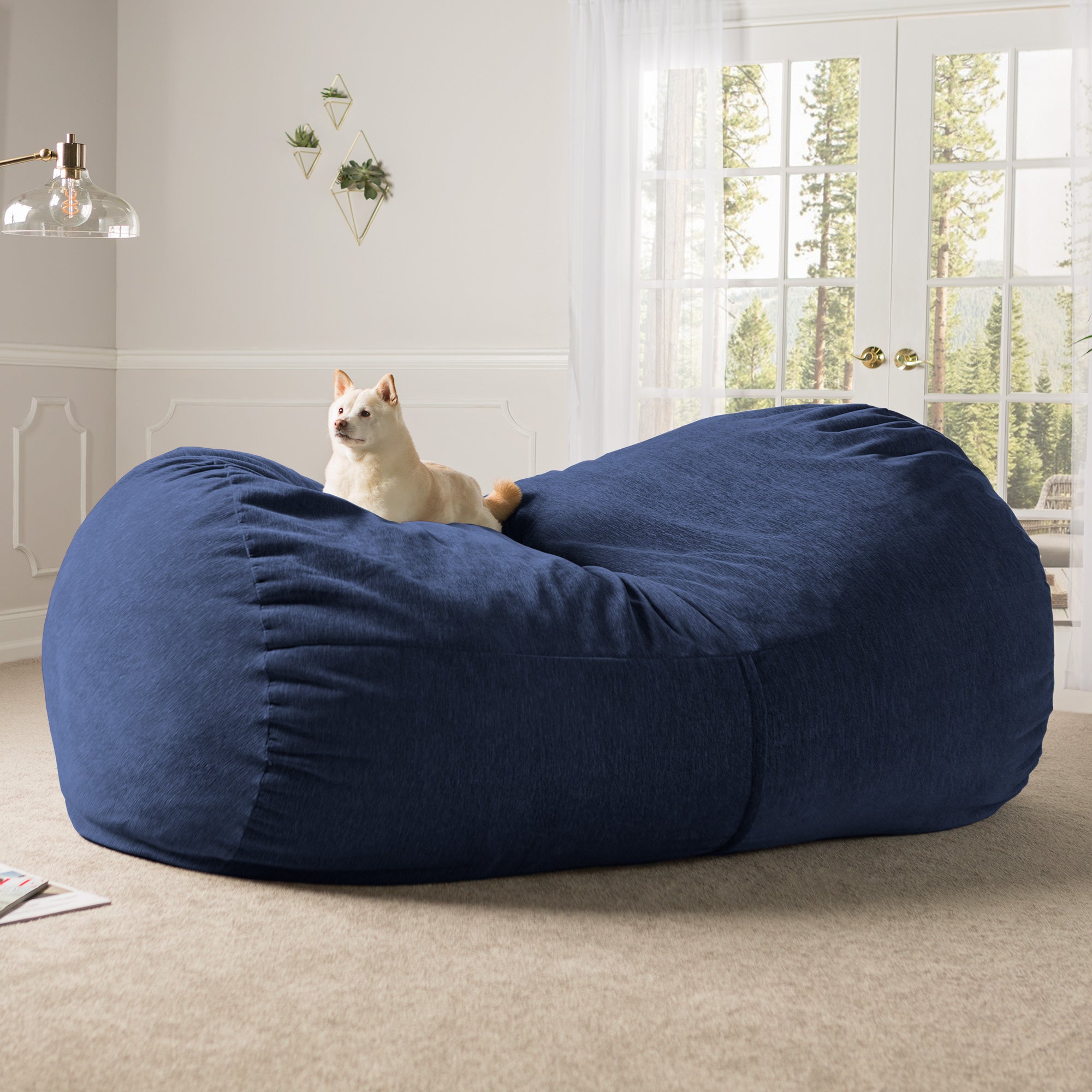 Jaxx 7 Foot Giant Bean Bag Sofa with Premium Chenille Cover