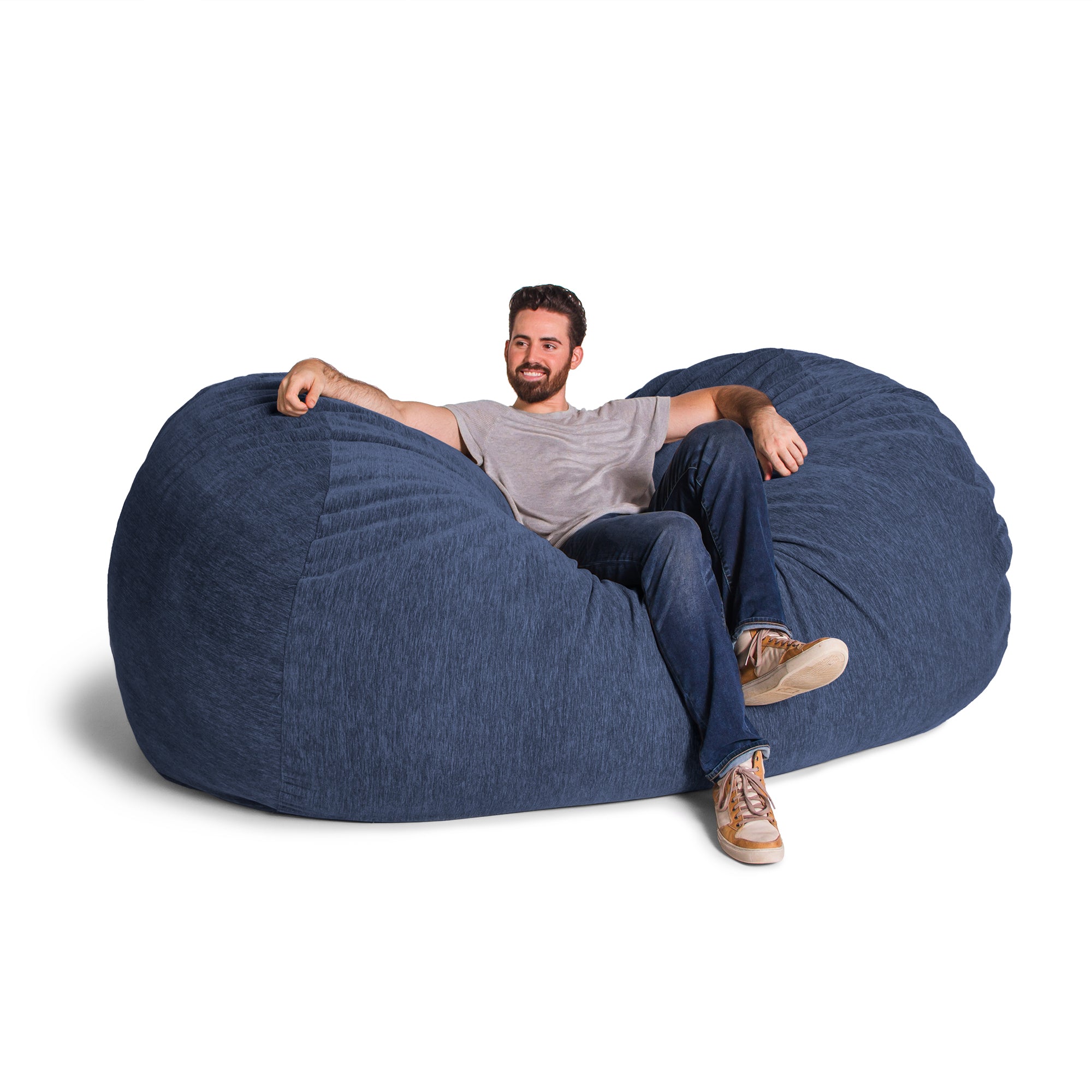 Jaxx 7 Foot Giant Bean Bag Sofa with Premium Chenille Cover