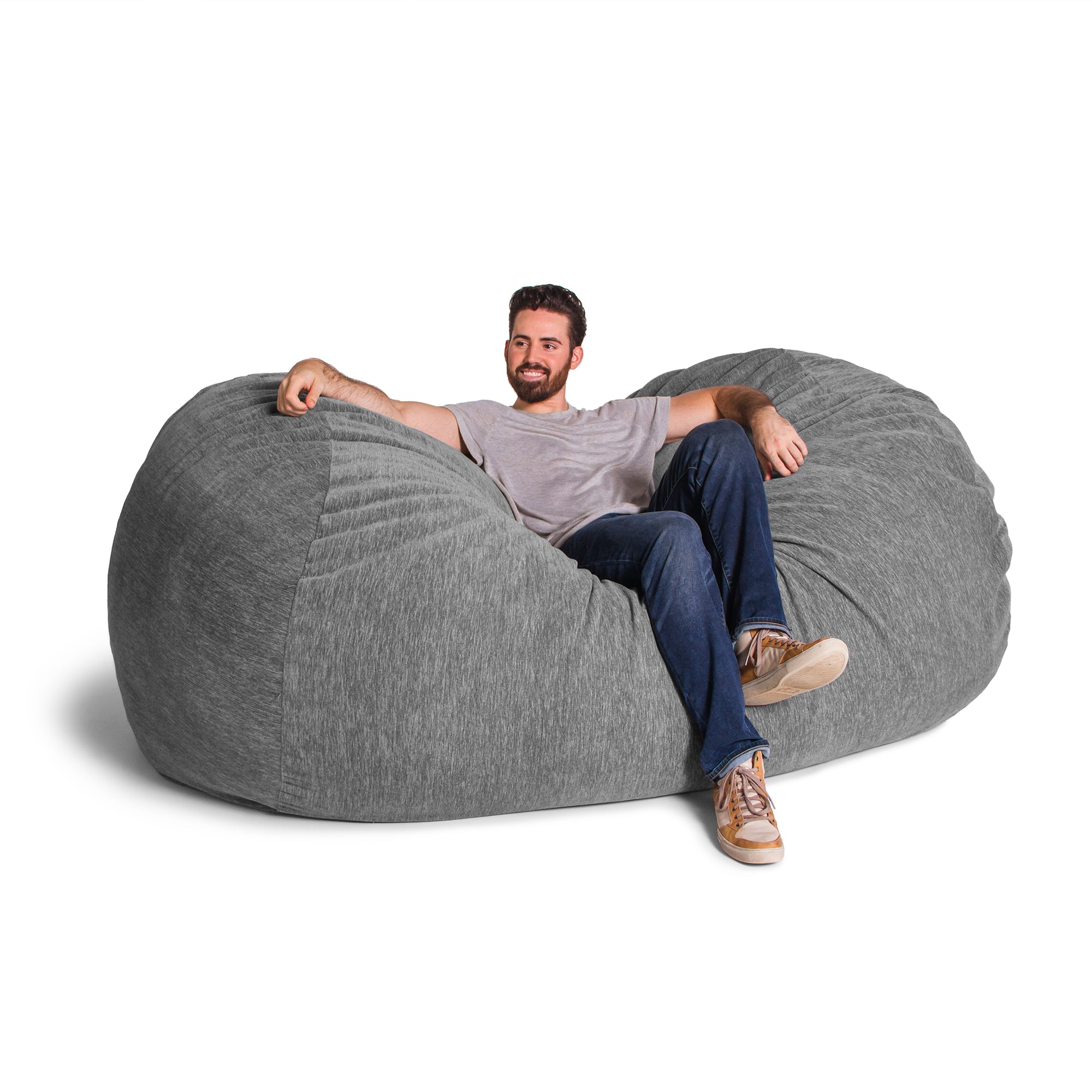 Jaxx 7 Foot Giant Bean Bag Sofa with Premium Chenille Cover