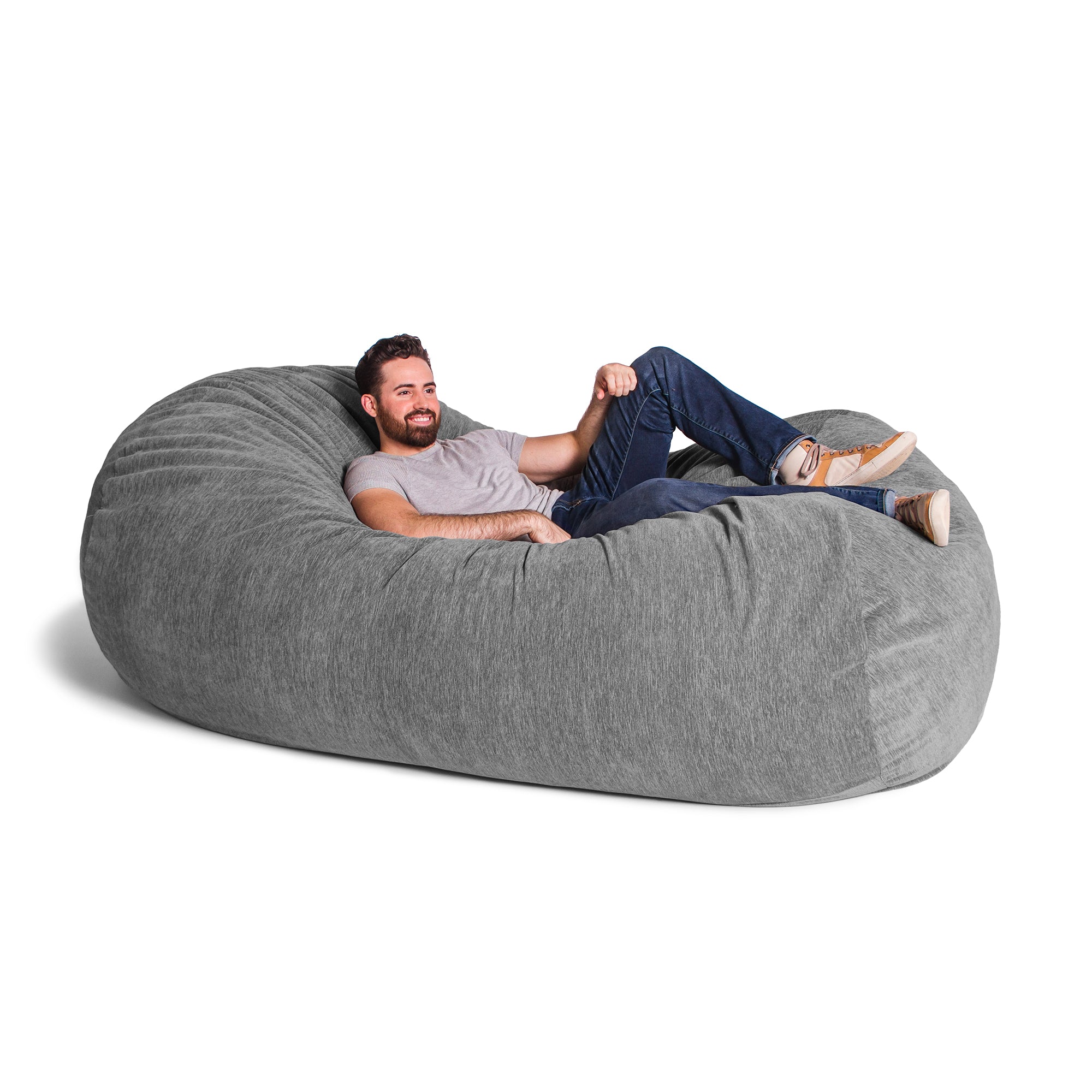 Jaxx 7 Foot Giant Bean Bag Sofa with Premium Chenille Cover