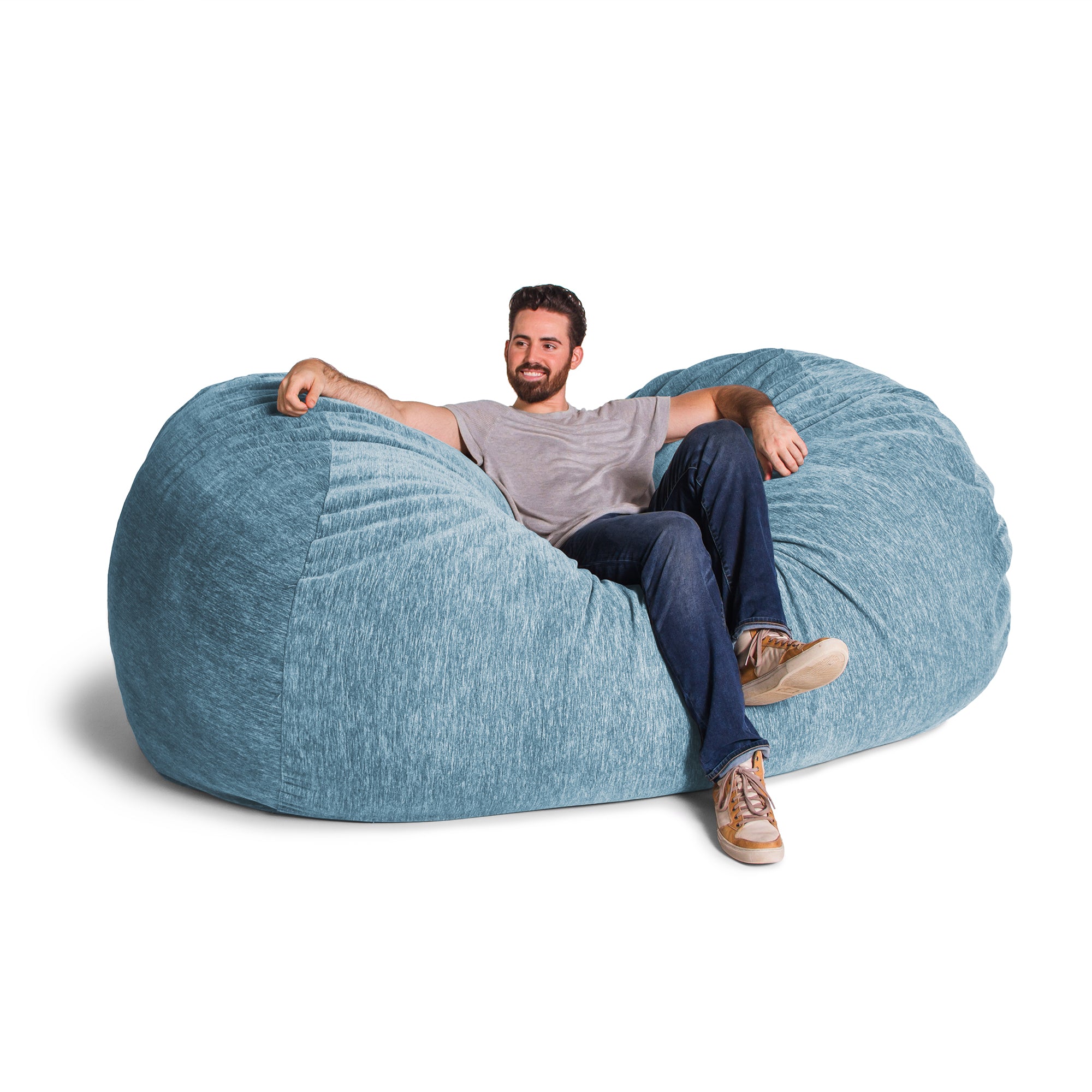Jaxx 7 Foot Giant Bean Bag Sofa with Premium Chenille Cover