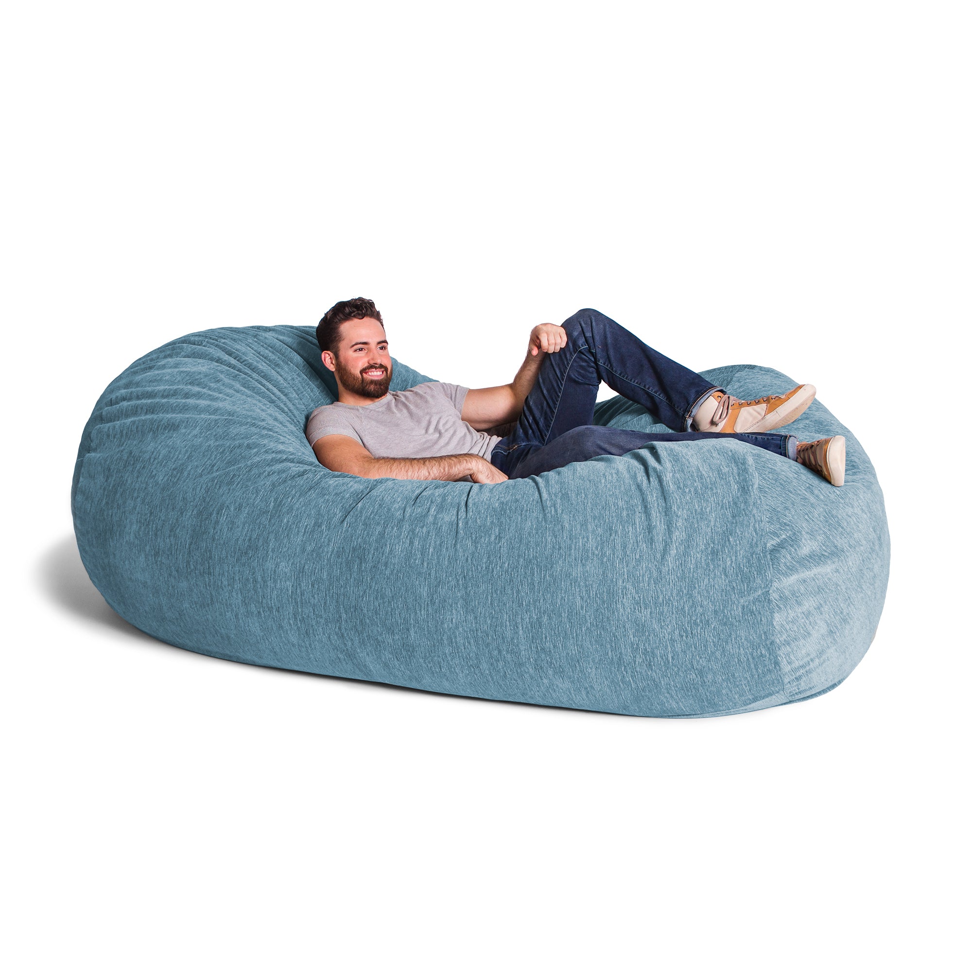 Jaxx 7 Foot Giant Bean Bag Sofa with Premium Chenille Cover