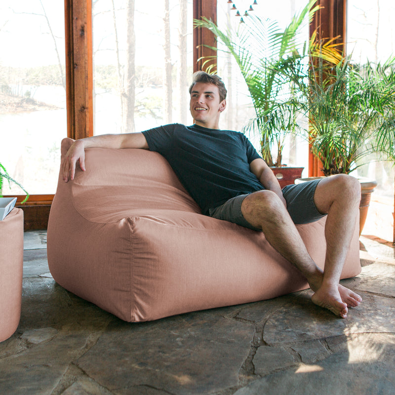 Jaxx Lavista Outdoor Bean Bag Loveseat / Modern Patio Sofa