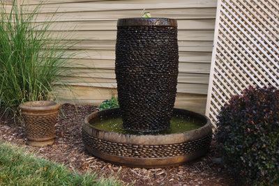 Shimmering Stones Outdoor Water Fountain