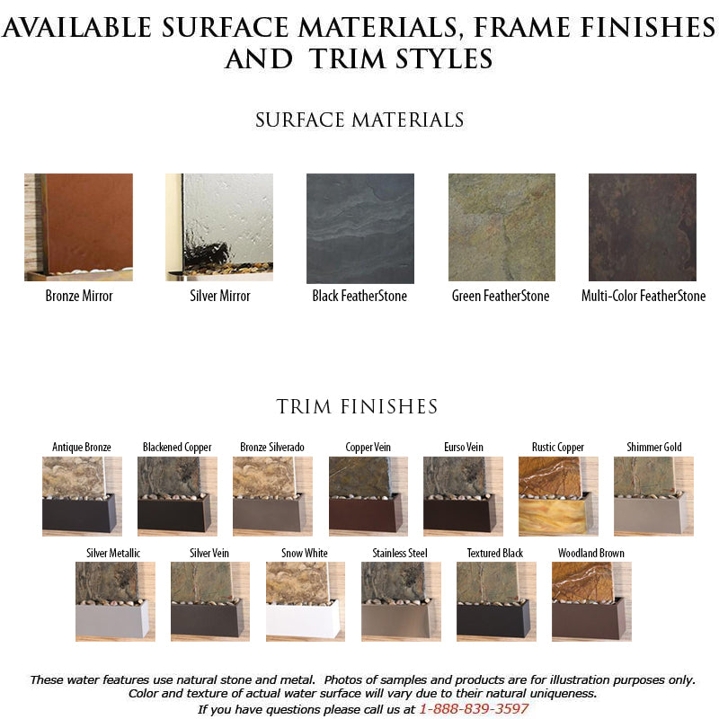 Serene Waters Mirror Wall Fountain