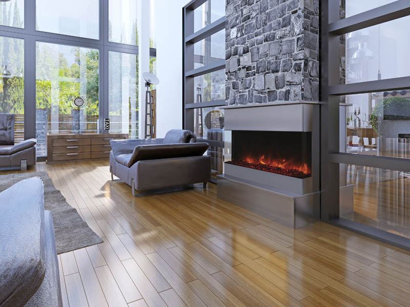Amantii Panorama TRU-VIEW – 3 Sided Electric Fireplace – Soothing Company
