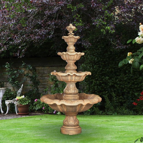 Four Tier Renaissance Outdoor Garden Fountain – Soothing Company