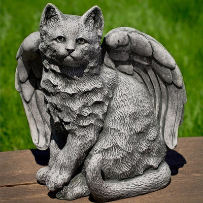 Angel Kitty Cast Stone Garden Statue | Cat Statue