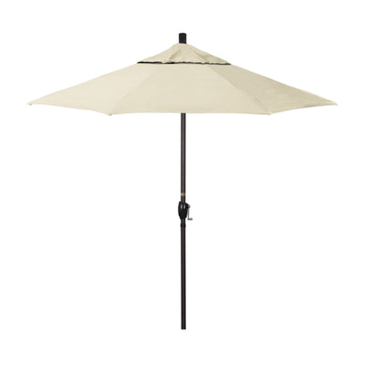 California Umbrella 7.5' Pacific Trail Series Patio Umbrella With Bronze Aluminum Pole Aluminum Ribs Push Button Tilt Crank Lift With Sunbrella Fabric