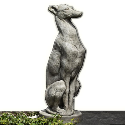 Antique Greyhound Cast Stone Dog Garden Statue