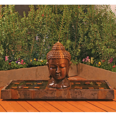 Buddha Head Outdoor Fountain - Large