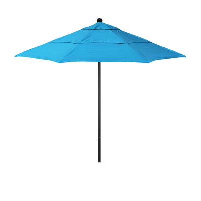 California Umbrella 11' Venture Series Patio Umbrella with Black Aluminum Pole Fiberglass Ribs Pulley Lift With Sunbrella Fabric