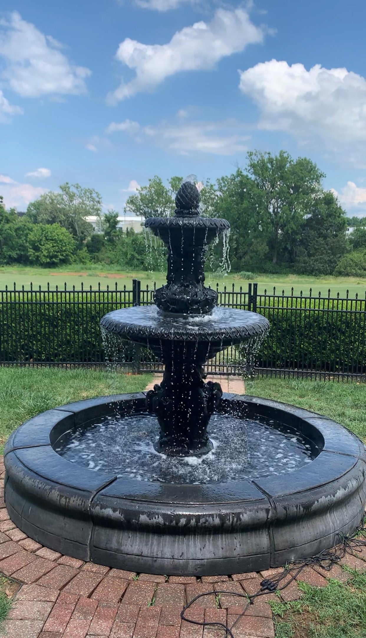 Cavalli Tiered Outdoor Fountain with Fiore Pond