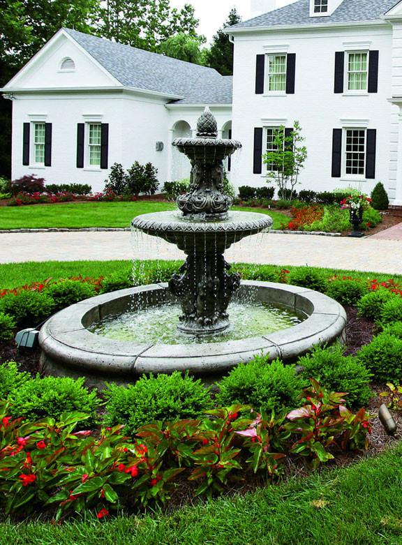 Cavalli Tiered Outdoor Fountain with Fiore Pond
