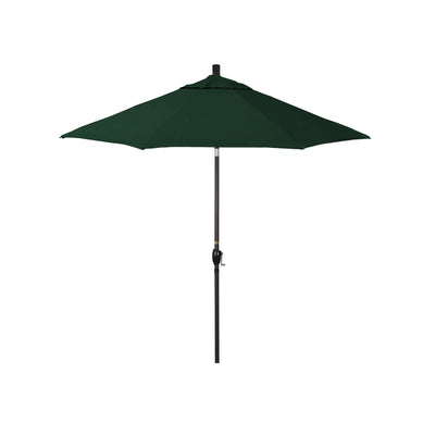 California Umbrella 9' Pacific Trail Series Patio Umbrella With Bronze Aluminum Pole Aluminum Ribs Push Button Tilt Crank Lift With Sunbrella Fabric