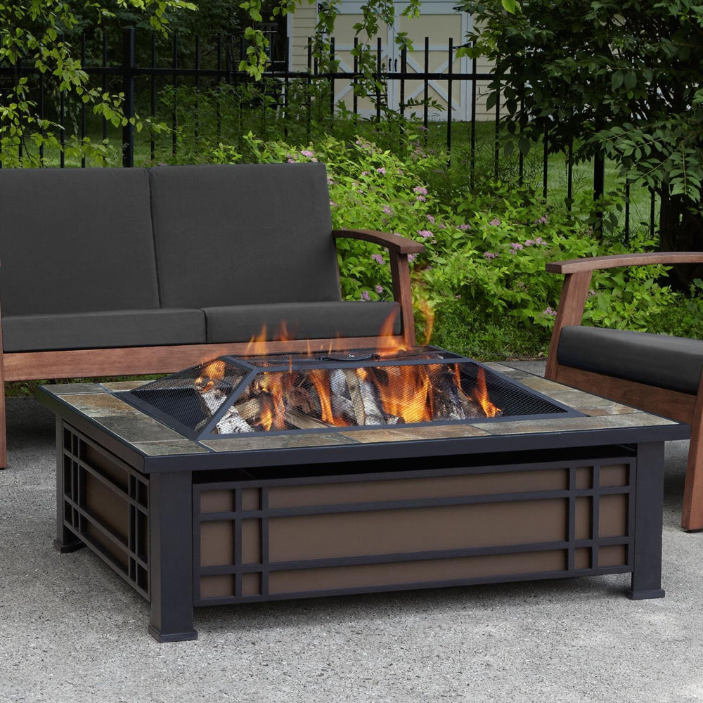 Hamilton Rectangle Wood-Burning Fire Pit
