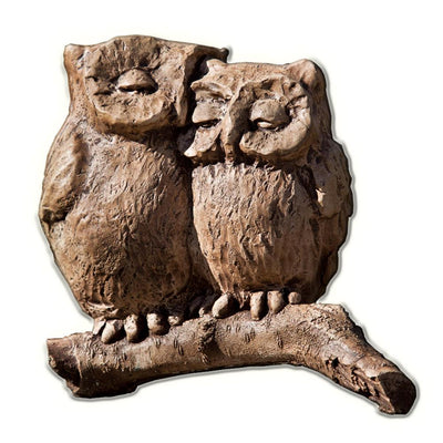 Honeymoon Owls Cast Stone Garden Statue